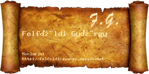 Felföldi György névjegykártya