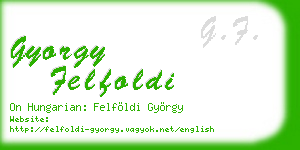 gyorgy felfoldi business card
